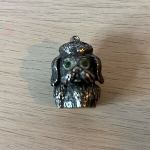 Florenza Dog Pendant with Green Eyes